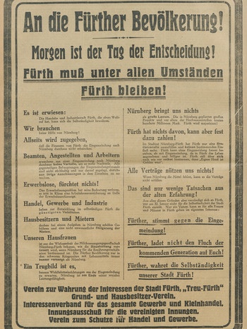Fränkische Tagespost vom 21. Januar 1922 | Bild: Stadtarchiv Fürth