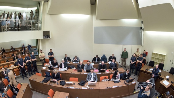 Gerichtssaal des Oberlandesgerichtes in München, NSU Prozess | Bild: picture-alliance/dpa