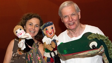 Frieder Simon, Puppenspieler – mit Daniela Arnu | Bild: BR, Uli Kölbl