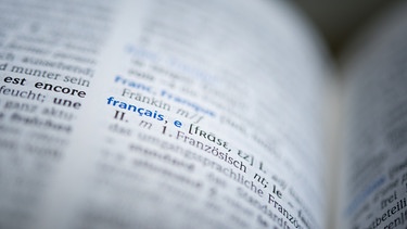 Der Schriftzug «francais» ist in einem Wörterbuch zu sehen.
| Bild: picture alliance / dpa / Daniel Naupold