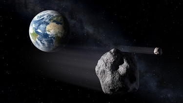Ein Asteroid auf Kollisionskurs mit der Erde | Bild: picture-alliance/dpa