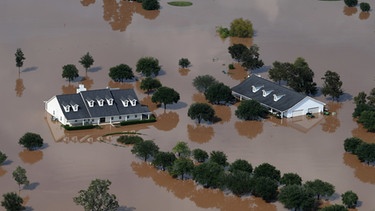 Überflutete Häuse in Houston nach Hurrikan Harvey | Bild: picture-alliance/dpa