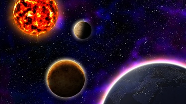 Darstellung: Merkur, Venus, Sonne, Erde | Bild: colourbox.com