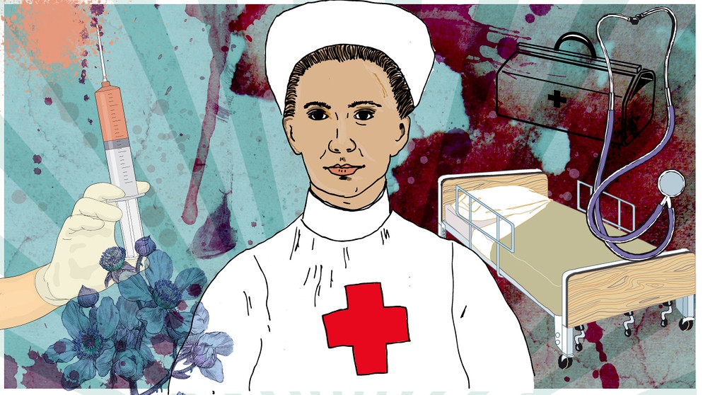 Illustration Kalenderblatt:Krankenschwester Edith Cavell hingerichtet | Bild: BR/ Angela Smets
