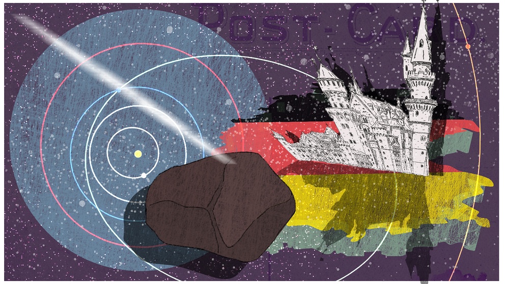 Illustration Kalenderblatt: Meteorit "Neuschwanstein" gefunden | Bild: BR/Angela Smets