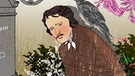Illustration Kalenderblatt: Edgar Alan Poe geht aufs Standesamt | Bild: BR/Angela Smets