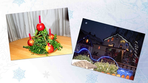 Paradeiserl und weihnachtlich "leuchtender" Garten | Bild: Christina Claus/BR, Ertl