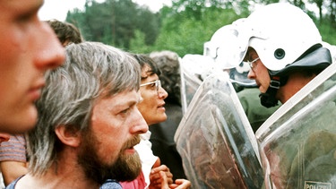 Demonstration gegen die Wiederaufbereitungsanlage Wackersdorf (Mai 1986) | Bild: picture-alliance/dpa/Haas