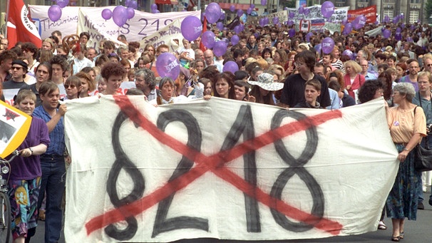 Archivbild: Juni 1992 - Demonstration gegen Paragraph 218 | Bild: picture-alliance/dpa