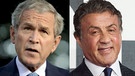 George W. Bush und Sylvester Stallone  | Bild: picture-alliance/dpa