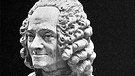 Büste von Houdon mit dem Abbild des französischen Schriftstellers und Philosophen Francois Marie Arouet Voltaire | Bild: picture-alliance/dpa