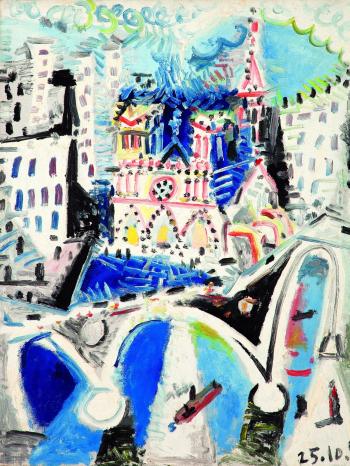 Bild des Ölgemäldes "Notre Dame de Paris" von Picasso | Bild: picture-alliance/dpa