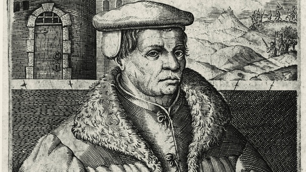 Porträt von Thomas Müntzer, Theologe und Revolutionär, Kupferstich | Bild: picture-alliance/dpa