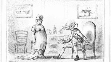 Vom Dienstherrn geschwängerte Hausangestellte. Karikatur. Radierung von James Gillray (1757-1815) | Bild: picture-alliance/dpa