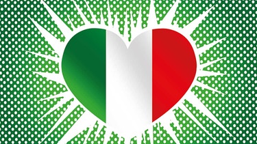 Italien: Italienische Flagge in Herzform | Bild: colourbox.com