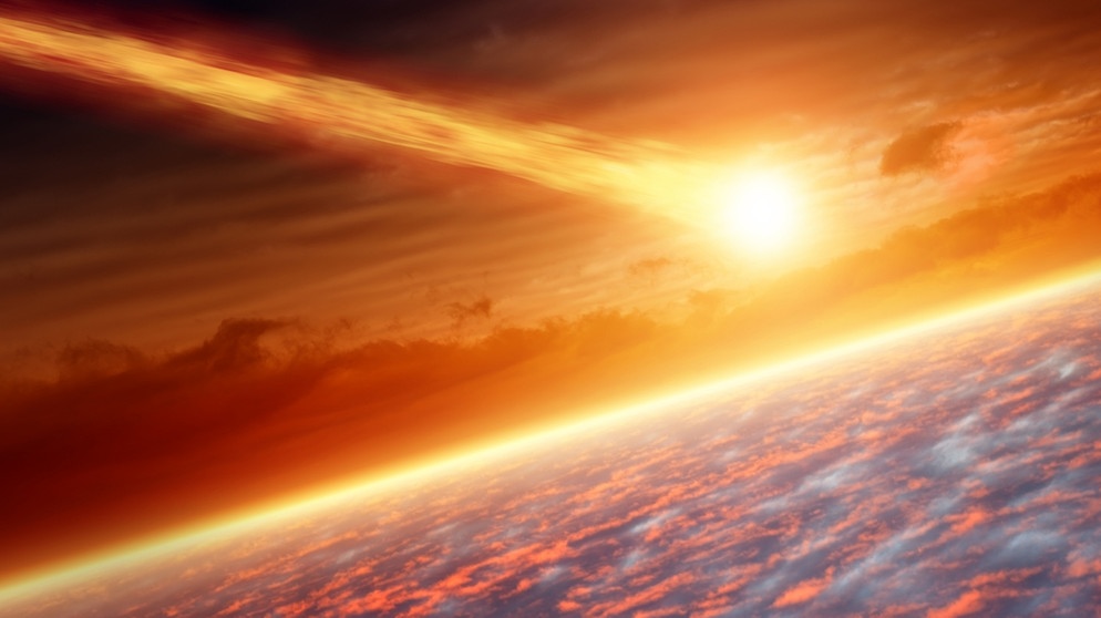 Meteorit stürzt auf die Erde zu | Bild: colourbox.com