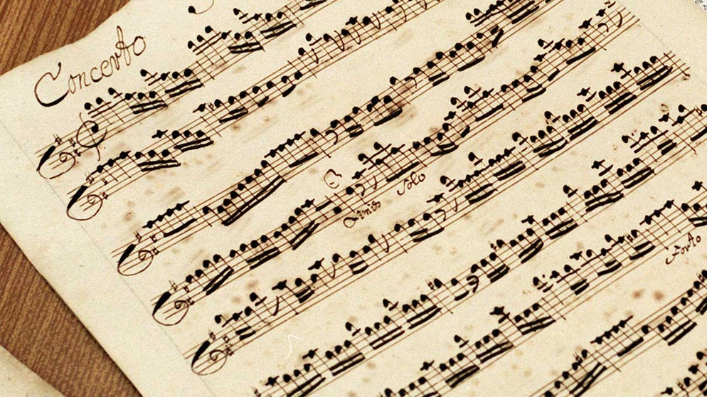 Notenblatt Flötenkonzert Vivaldi | Bild: picture-alliance/dpa