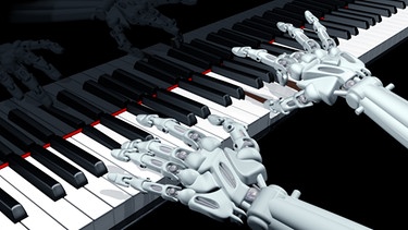 Klavier mit Roboterhänden | Bild: colourbox.com