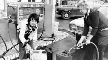 Ölkrise 1973, Ansturm auf Benzin | Bild: picture-alliance/dpa