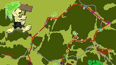 Eine gezeichnete Wanderkarte | Bild: Tourist-Information Mittenwald