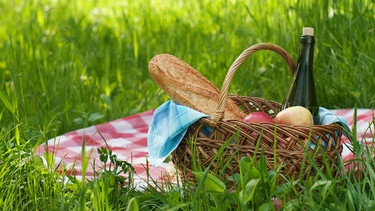Picknickkorb auf Wiese | Bild: colourbox.com