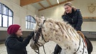 Corinna Denndörfer (auf dem Pferd) und Hannah Ludwig  | Bild: BR/Claudia Stern