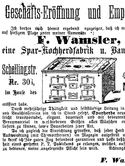 Flugblatt: Geschäftseröffnung Wamsler 1900 | Bild: Wamsler