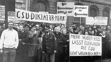Protest gegen die Gebietsreform in Bayern, 1971 | Bild: Süddeutsche Zeitung Photo / Fritz Neuwirth