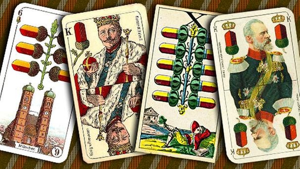 Verschiedene historische Spielkarten | Bild: Manfred Hausler; Montage: BR