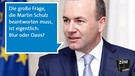 CSU-Mann Manfred Weber fragt: Wie hält es Martin Schulz mit de Kommunisten? | Bild: CSU/BR
