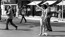 Eine Frau mit entblößter Brust in Cannes | Bild: picture-alliance/dpa