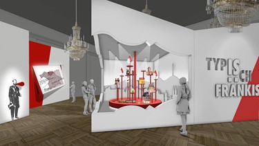 Blick in die Bayerische Landesausstellung „Typisch Franken?“
Gestaltungsskizze München, 2020
| Bild: Atelier Hammerl & Dannenberg, München