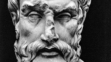  Büste des griechischen Philosophen Epikur (341-270 v.Ch.) zeigt.