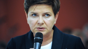Beata Szydlo ist die Kandidatin der rechtskonservativen P.i.S für das Ministerpräsidentenamt in Polen | Bild: picture-alliance/dpa