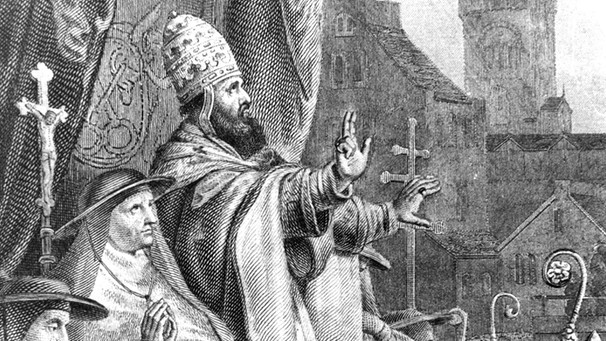 Papst Urban II. ruft zum ersten Kreuzzug auf | Bild: picture-alliance/dpa