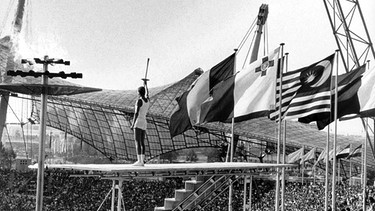 Günter Zahn 1972 im Olympiastadion | Bild: picture-alliance/dpa