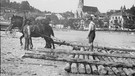 Isar-Flößerei in Bad Tölz um 1920 | Bild: Stadtarchiv Bad Tölz
