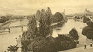 Landshut 1918: Blick von der Luitpoldbrücke auf die Mühleninsel | Bild: Stadtarchiv Landshut