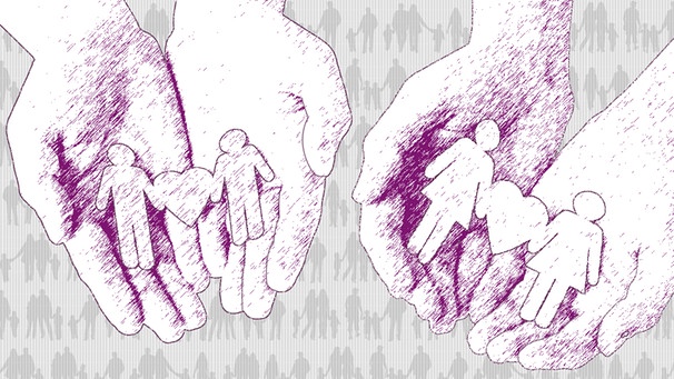 Hände halten Symbole für homosexuelle Beziehungen | Bild: BR, colourbox.com; Montage: BR
