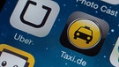 Fahrdienst Uber gegen Taxi-Branche | Bild: picture-alliance/dpa