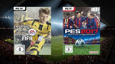 F'IFA 2017 vs PES 2017: Die Cover der beiden Spiele gegenübergestellt | Bild: Electronic Arts / Konami