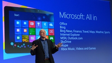 Steve Ballmer präsentiert Windows 8 | Bild: picture-alliance/dpa
