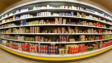 Milchprodukte im Supermarkt | Bild: picture-alliance/dpa