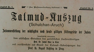 Fingierter "Talmud-Auszug" | Bild: Staatsarchiv Bamberg