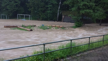 Hochwasser auf der Anlage des SV-DJK Wittibreut | Bild: privat