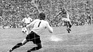 Johan Neeskens verwandelt im WM-Finale von 1974 einen Elfmeter gegen Sepp Maier  | Bild: picture-alliance/dpa