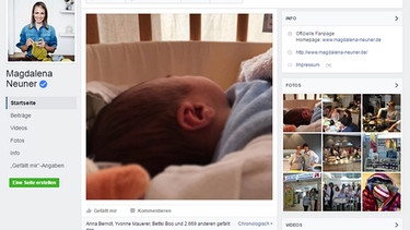 Facebook-Post von Magdalena Neuner zur Geburt von Sohn Josef | Bild: BR