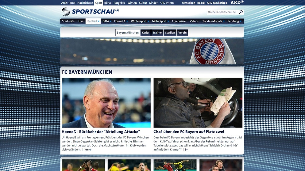 Screenshot Sportschau.de | Bild: Sportschau.de