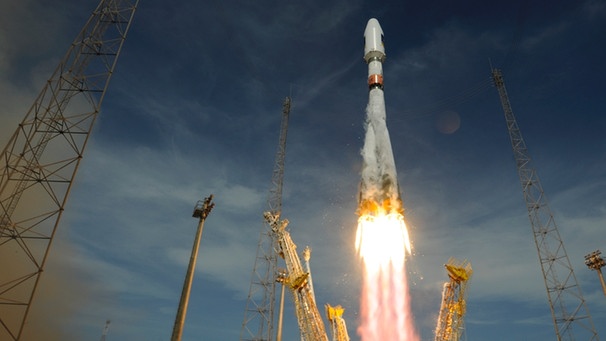 Archivbild: Start einer Sojus-Rakete ins All.  | Bild: ESA