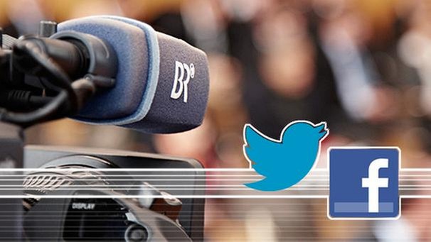 BR-Kamera und Logos Twitter und Facebook | Bild: BR, Twitter, Facebook; Montage: BR